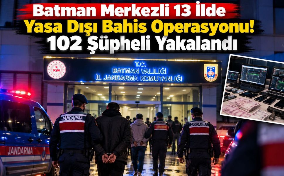 Batman Merkezli 13 İlde Yasa Dışı Bahis Operasyonu! 102 Şüpheli Yakalandı