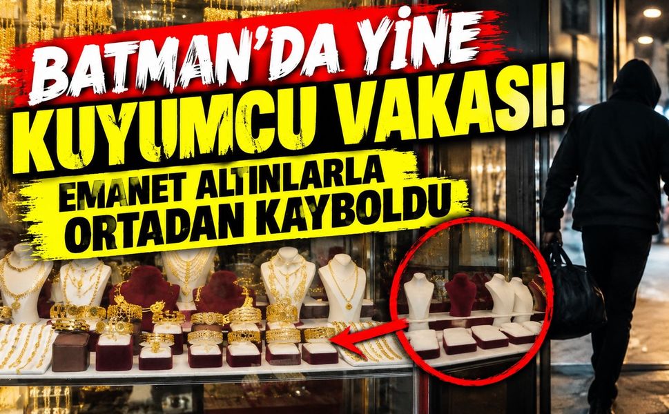 Batman’da Yine Kuyumcu Vakası! Emanet Altınlarla Ortadan Kayboldu