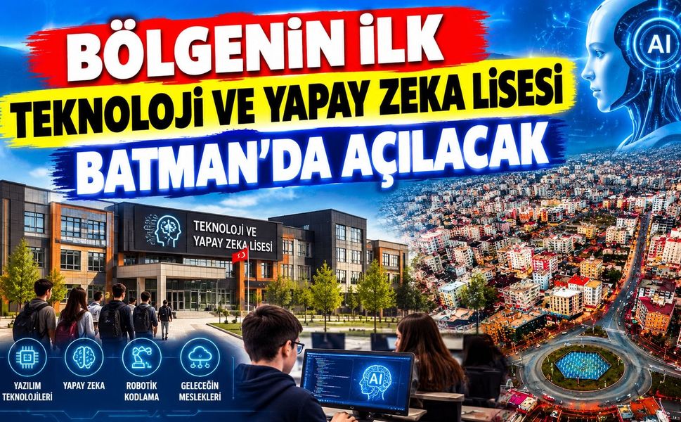 Bölgenin İlk Teknoloji ve Yapay Zeka Lisesi Batman’da Açılacak