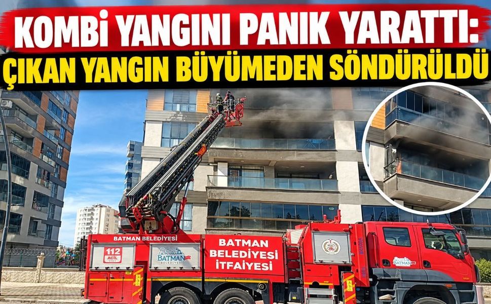 Kombi Yangını Panik Yarattı: Çıkan Yangın Büyümeden Söndürüldü